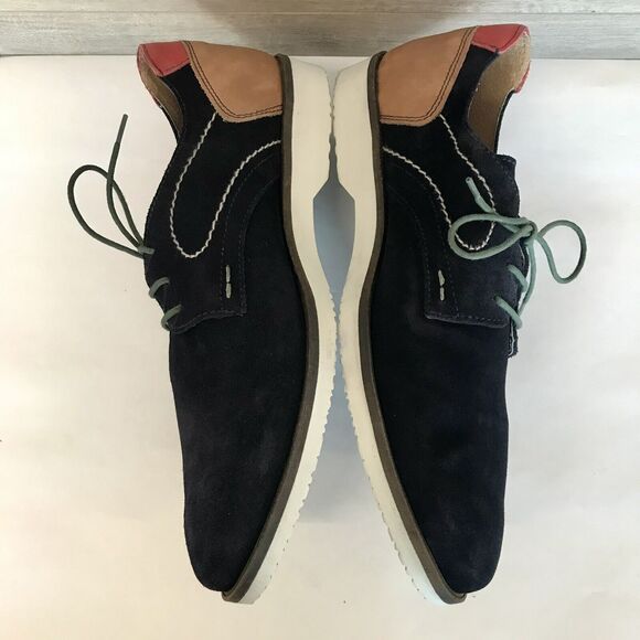 Sotoalto Navy Colorblock Suede Leather Oxford  Lace Up Shoes Men's EU 43 US 10 - Picture 5 of 14